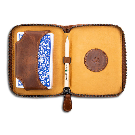 Playing Cards Holder - Classic Brown