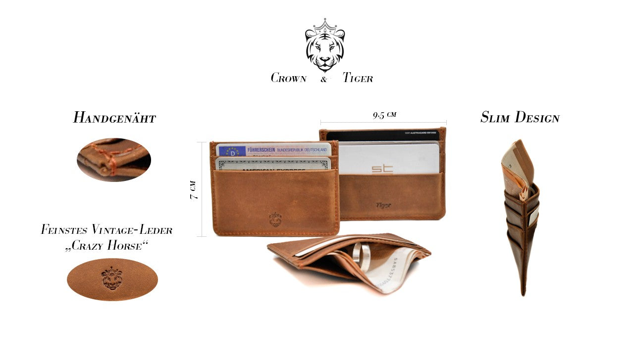 Crown & Tiger Slim Credit Card Holder