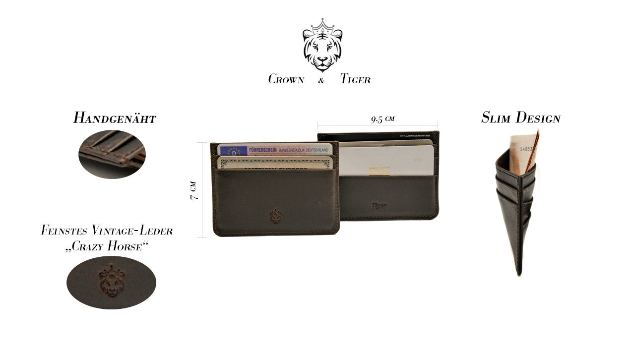 Crown & Tiger Slim Credit Card Holder