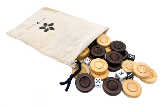 Checkers 22mm - Handmade Boxwood Set