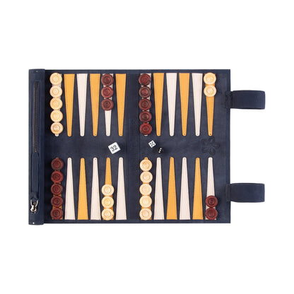 Roll up Leather Backgammon Set - Canarias - Travel