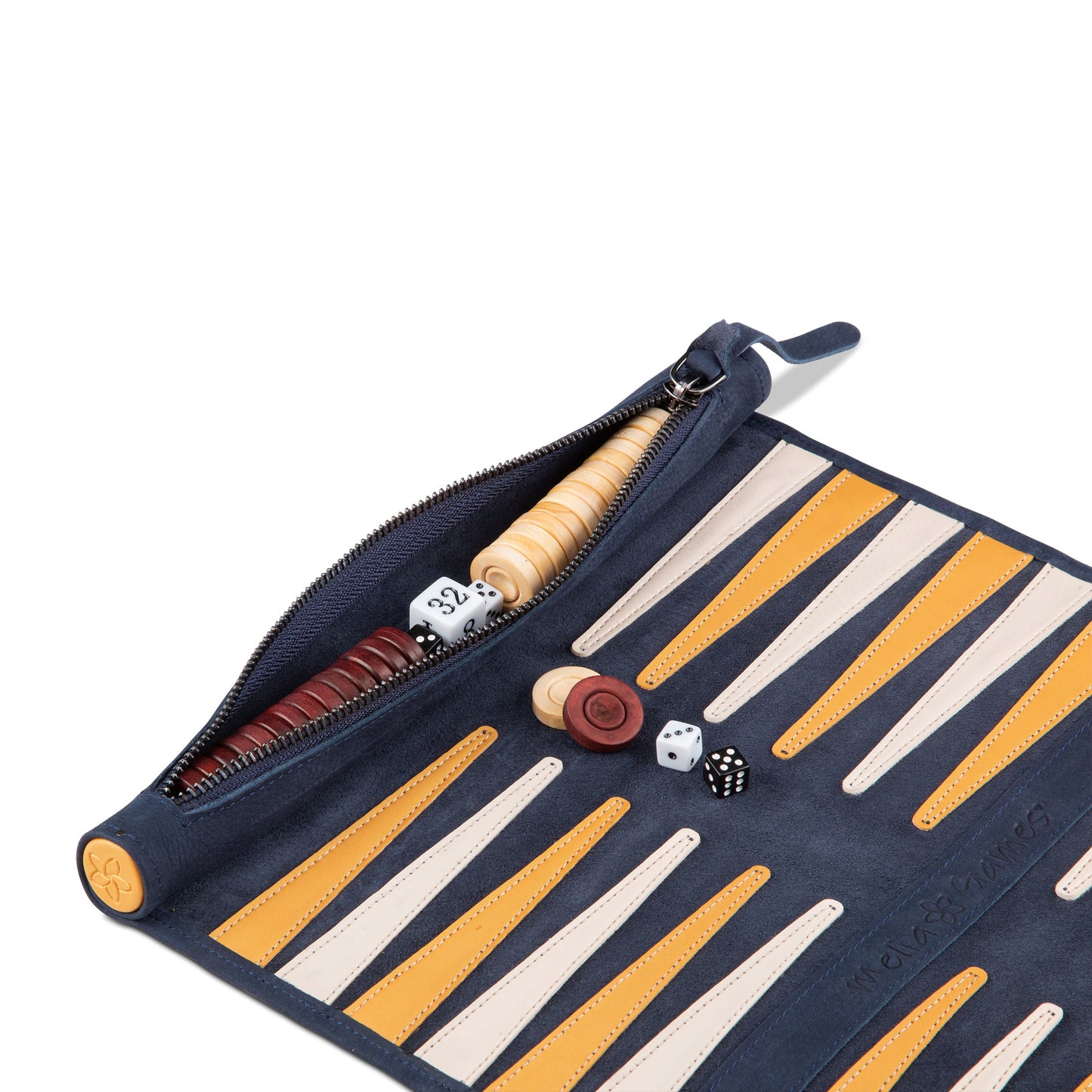 Roll up Leather Backgammon Set - Canarias - Travel