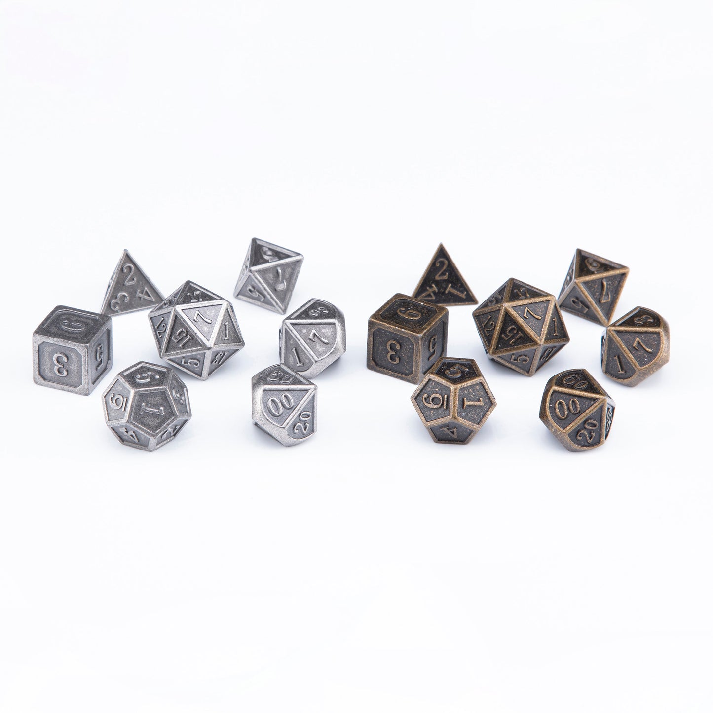 Roll Up RPG Dice Mat including Bronze + Iron metal set - Purple