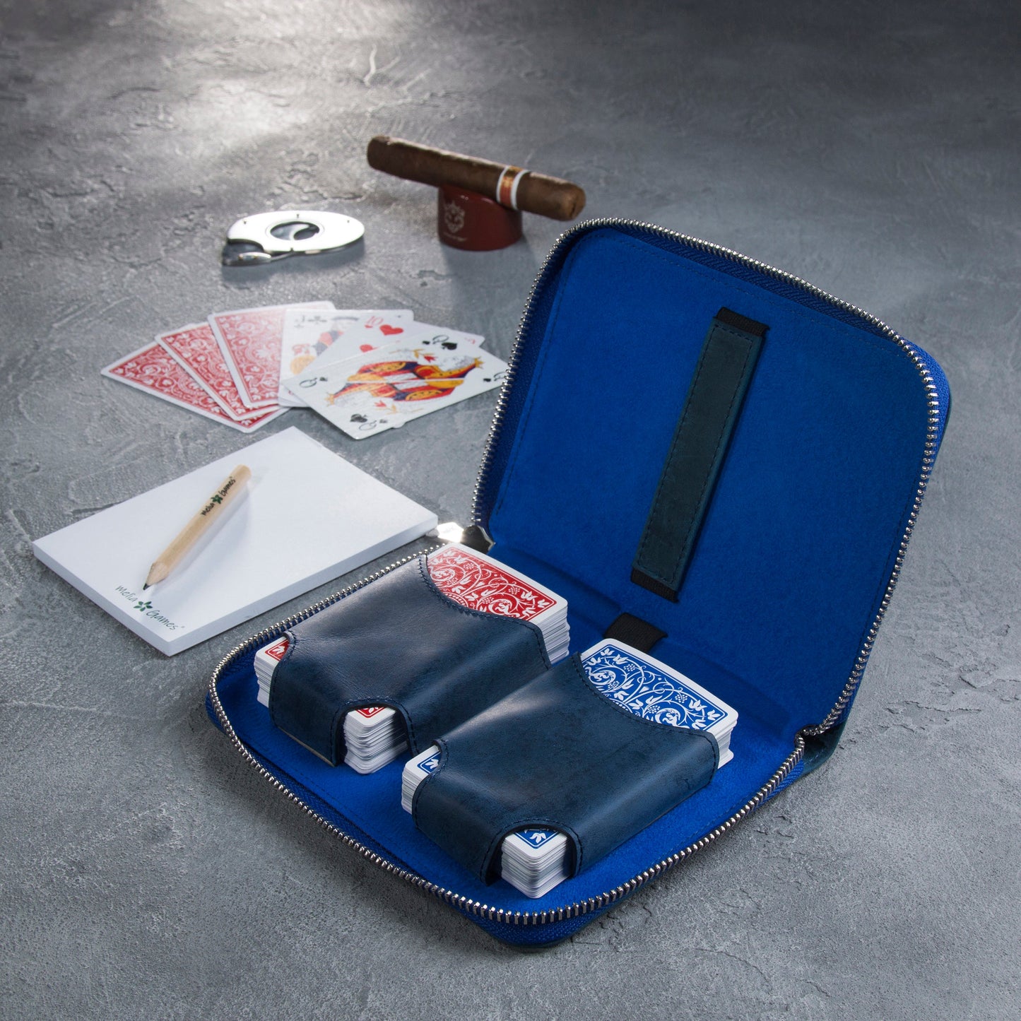 Playing Cards Set Deluxe - Vintage Edition - Navy Blue